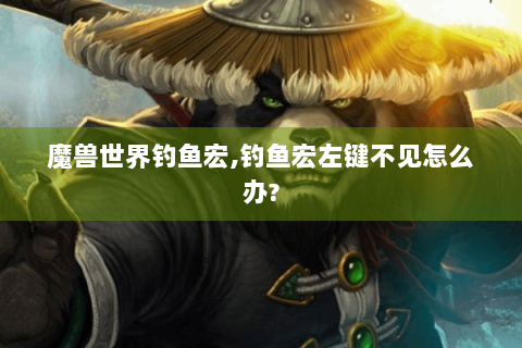 魔兽世界钓鱼宏,钓鱼宏左键不见怎么办?