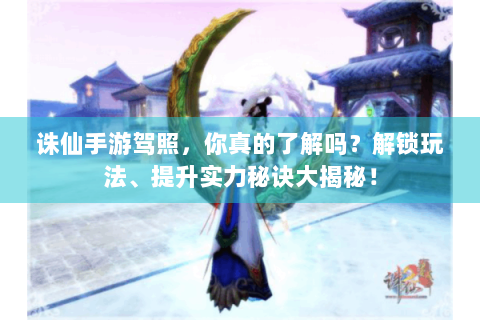诛仙手游驾照，你真的了解吗？解锁玩法、提升实力秘诀大揭秘！