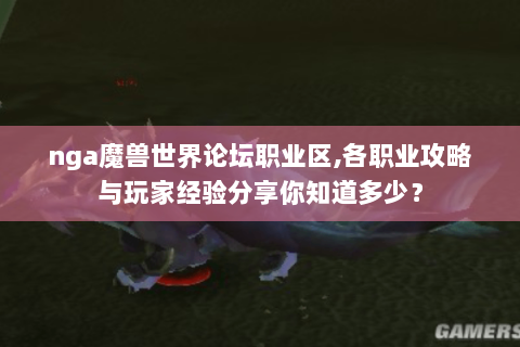 nga魔兽世界论坛职业区,各职业攻略与玩家经验分享你知道多少？