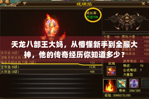 天龙八部王大妈，从懵懂新手到全服大神，他的传奇经历你知道多少？