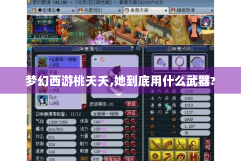 梦幻西游桃夭夭,她到底用什么武器?