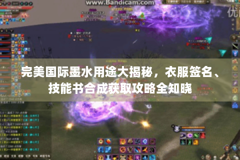 完美国际墨水用途大揭秘，衣服签名、技能书合成获取攻略全知晓