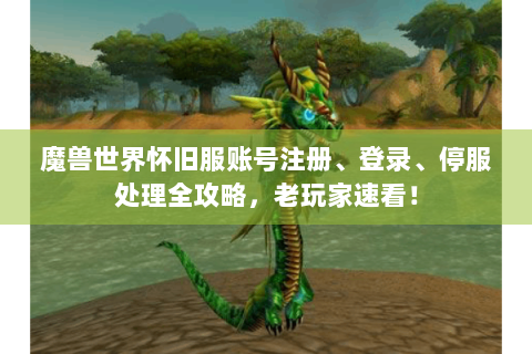 魔兽世界怀旧服账号注册、登录、停服处理全攻略，老玩家速看！