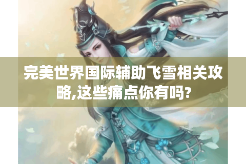 完美世界国际辅助飞雪相关攻略,这些痛点你有吗?