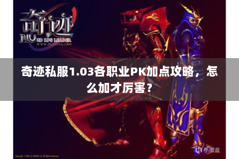 奇迹私服1.03各职业PK加点攻略，怎么加才厉害？
