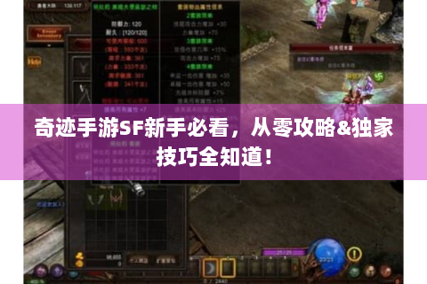 奇迹手游SF新手必看，从零攻略&独家技巧全知道！