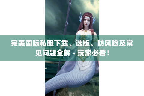 完美国际私服下载、选版、防风险及常见问题全解 - 玩家必看！