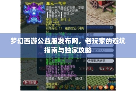 梦幻西游公益服发布网，老玩家的避坑指南与独家攻略