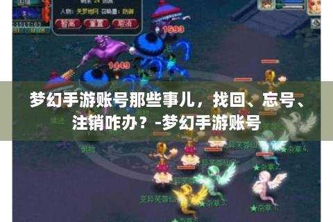 梦幻手游账号那些事儿，找回、忘号、注销咋办？-梦幻手游账号