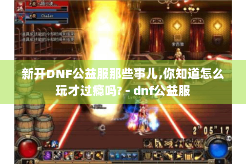 新开DNF公益服那些事儿,你知道怎么玩才过瘾吗? - dnf公益服