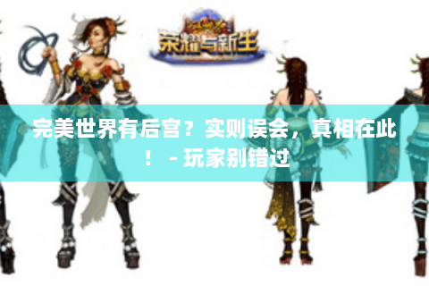 完美世界有后宫？实则误会，真相在此！ - 玩家别错过