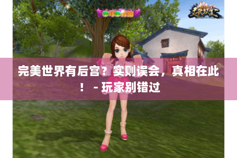 完美世界有后宫？实则误会，真相在此！ - 玩家别错过
