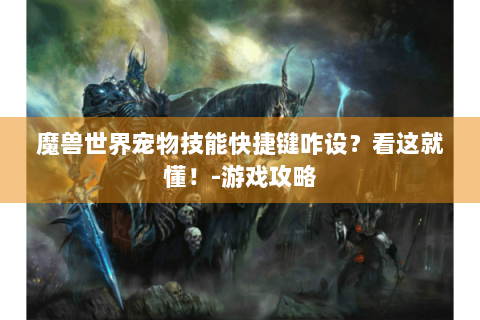 魔兽世界宠物技能快捷键咋设？看这就懂！-游戏攻略