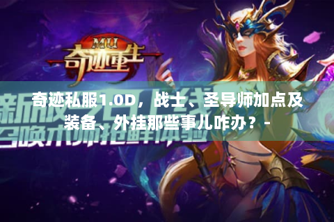 奇迹私服1.0D，战士、圣导师加点及装备、外挂那些事儿咋办？-