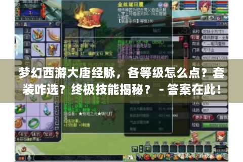 梦幻西游大唐经脉，各等级怎么点？套装咋选？终极技能揭秘？ - 答案在此！