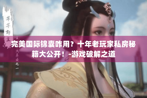 完美国际锦囊咋用？十年老玩家私房秘籍大公开！-游戏破解之道