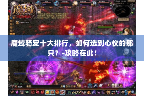 魔域骑宠十大排行，如何选到心仪的那只？-攻略在此！
