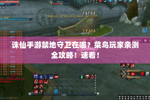 诛仙手游禁地守卫在哪？菜鸟玩家亲测全攻略！速看！