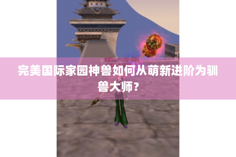 完美国际家园神兽如何从萌新进阶为驯兽大师？
