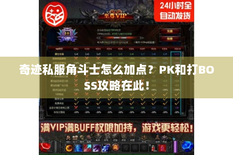 奇迹私服角斗士怎么加点？PK和打BOSS攻略在此！