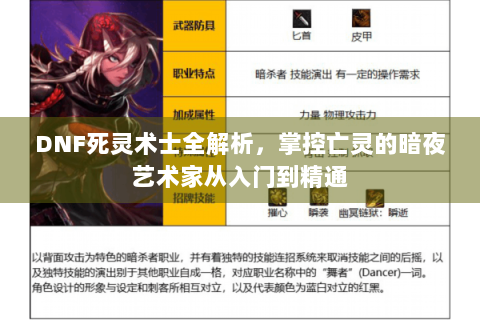 DNF死灵术士全解析，掌控亡灵的暗夜艺术家从入门到精通