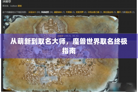 从萌新到取名大师，魔兽世界取名终极指南