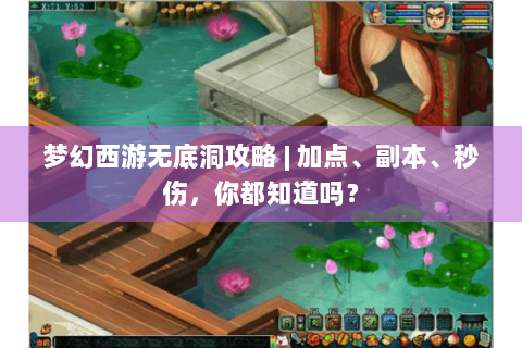 梦幻西游无底洞攻略 | 加点、副本、秒伤，你都知道吗？
