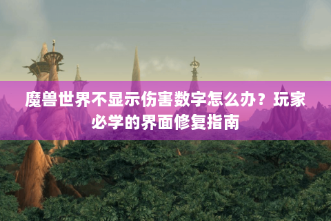 魔兽世界不显示伤害数字怎么办？玩家必学的界面修复指南