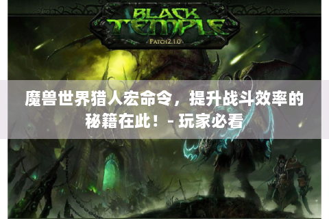 魔兽世界猎人宏命令，提升战斗效率的秘籍在此！- 玩家必看