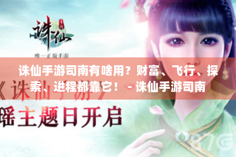 诛仙手游司南有啥用？财富、飞行、探索、进程都靠它！ - 诛仙手游司南