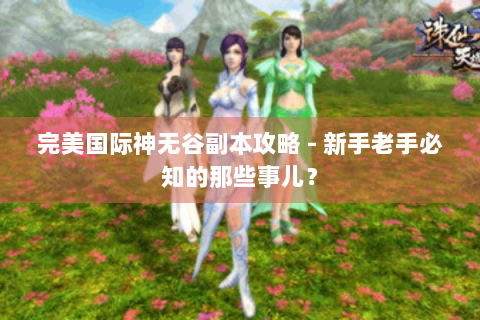完美国际神无谷副本攻略 - 新手老手必知的那些事儿？