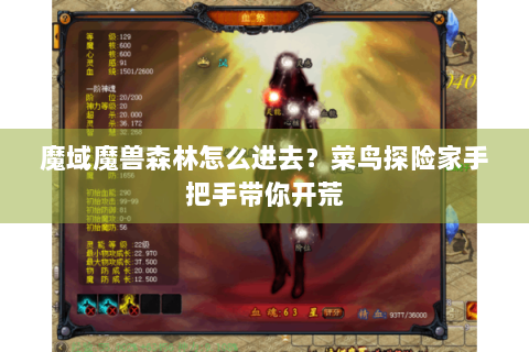 魔域魔兽森林怎么进去？菜鸟探险家手把手带你开荒
