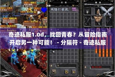 奇迹私服1.0d，找回青春？从冒险指南开启另一种可能！ - 分隔符 - 奇迹私服1.0d