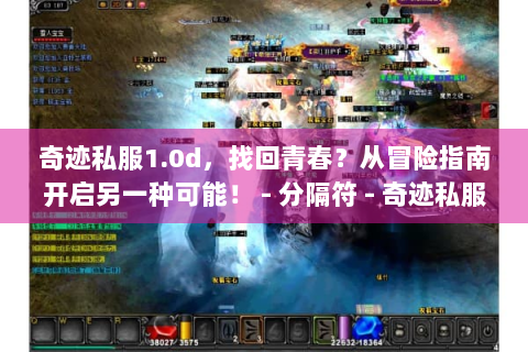 奇迹私服1.0d，找回青春？从冒险指南开启另一种可能！ - 分隔符 - 奇迹私服1.0d