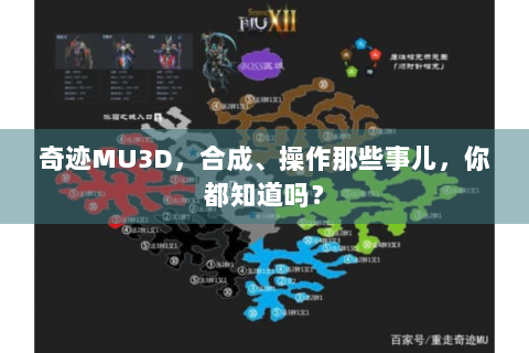 奇迹MU3D，合成、操作那些事儿，你都知道吗？