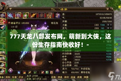 777天龙八部发布网，萌新到大侠，这份生存指南快收好！-