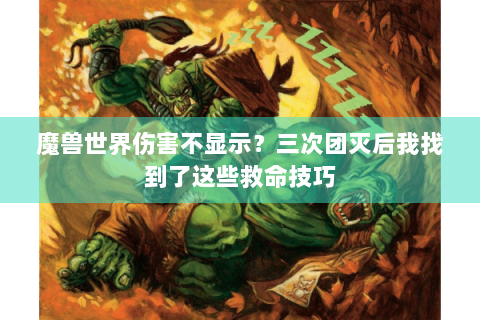 魔兽世界伤害不显示？三次团灭后我找到了这些救命技巧