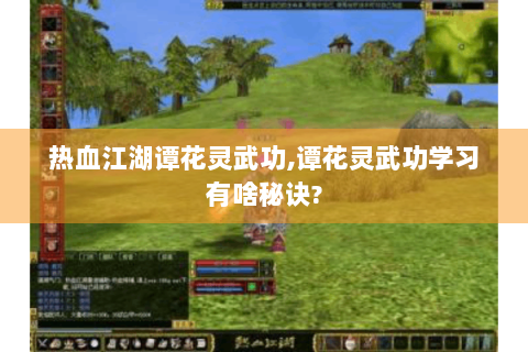 热血江湖谭花灵武功,谭花灵武功学习有啥秘诀?