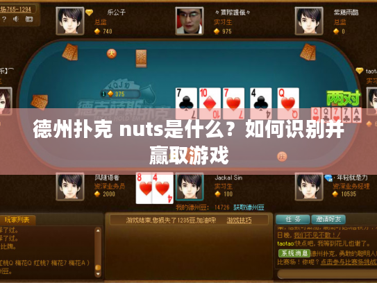 德州扑克 nuts是什么？如何识别并赢取游戏
