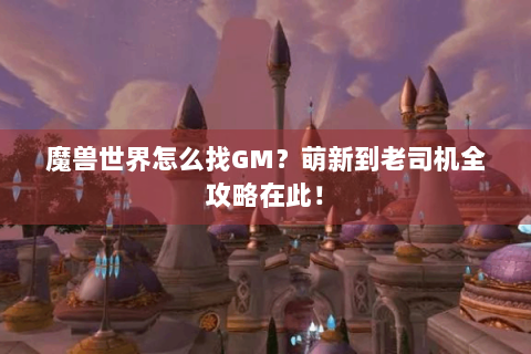 魔兽世界怎么找GM？萌新到老司机全攻略在此！