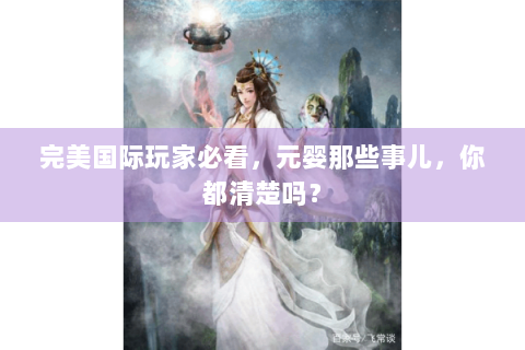 完美国际玩家必看，元婴那些事儿，你都清楚吗？