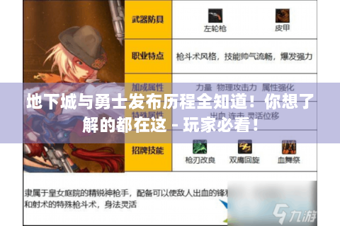 地下城与勇士发布历程全知道！你想了解的都在这 - 玩家必看！