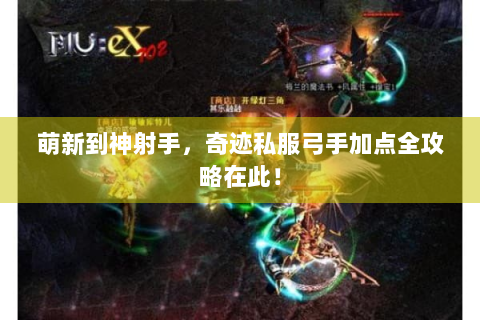萌新到神射手，奇迹私服弓手加点全攻略在此！