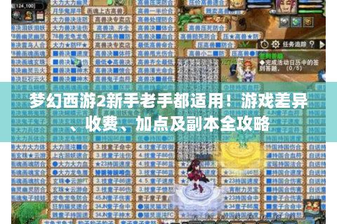 梦幻西游2新手老手都适用！游戏差异、收费、加点及副本全攻略