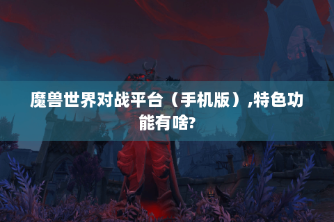魔兽世界对战平台（手机版）,特色功能有啥?