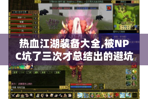 热血江湖装备大全,被NPC坑了三次才总结出的避坑指南