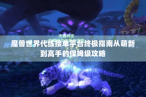 魔兽世界代练接单平台终极指南从萌新到高手的保姆级攻略
