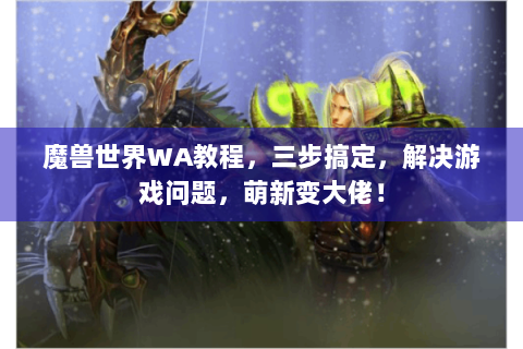 魔兽世界WA教程，三步搞定，解决游戏问题，萌新变大佬！