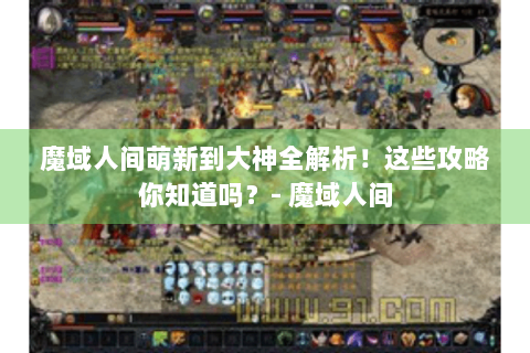 魔域人间萌新到大神全解析！这些攻略你知道吗？- 魔域人间