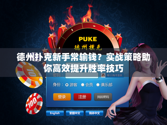 德州扑克新手常输钱？实战策略助你高效提升胜率技巧
